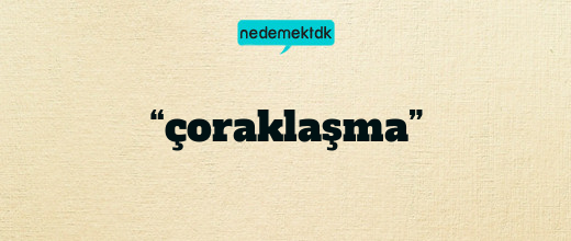 “çoraklaşma”