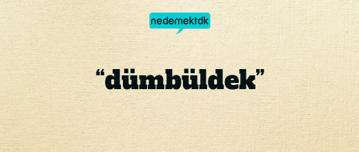 “dümbüldek”