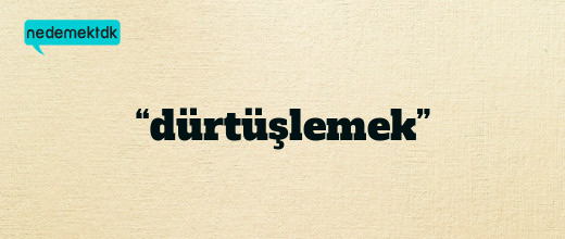 “dürtüşlemek”