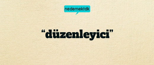 “düzenleyici”