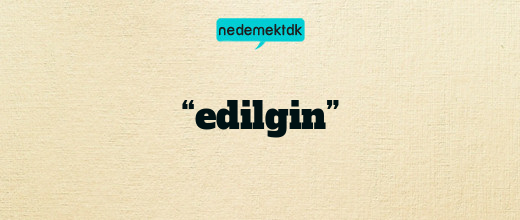 “edilgin”