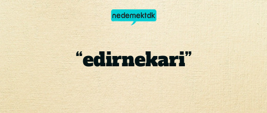 “edirnekari”