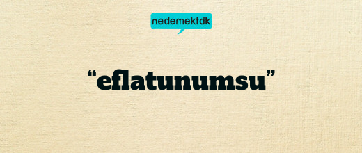 “eflatunumsu”