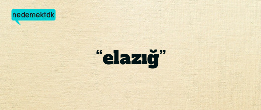 “elazığ”