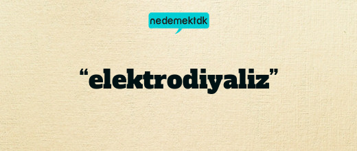 “elektrodiyaliz”