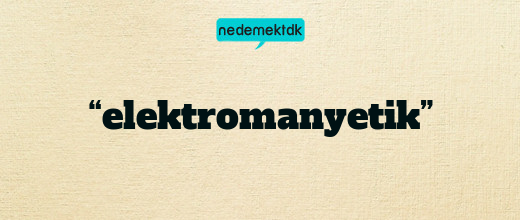 “elektromanyetik”