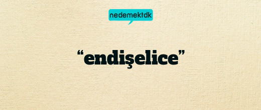 “endişelice”