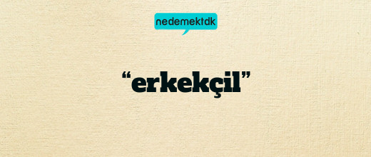 “erkekçil”