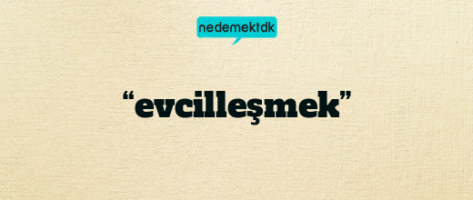 “evcilleşmek”