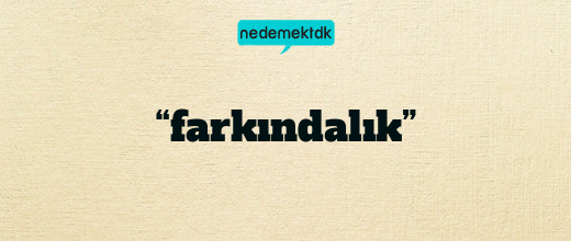 “farkındalık”