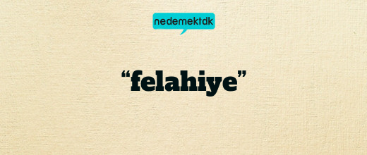 “felahiye”