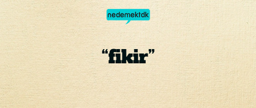 “fikir”