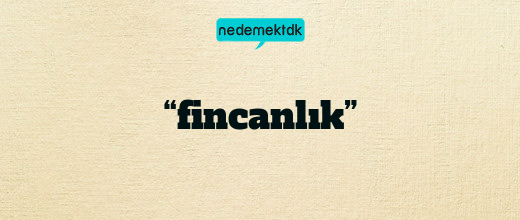 “fincanlık”