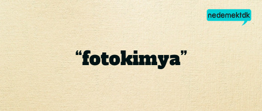 “fotokimya”