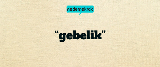 “gebelik”