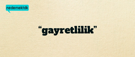 “gayretlilik”