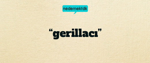 “gerillacı”