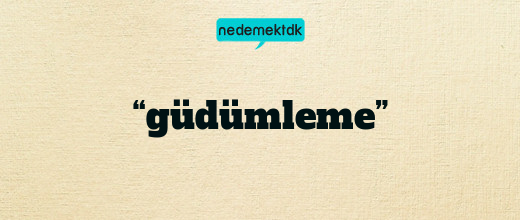 “güdümleme”