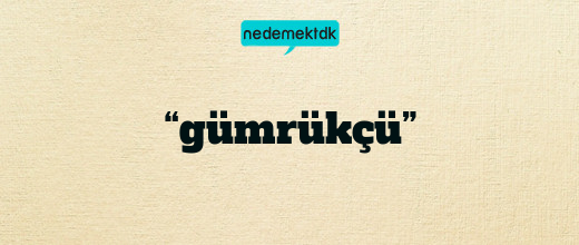 “gümrükçü”