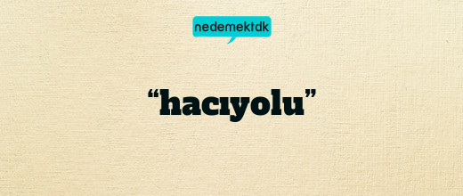 “hacıyolu”