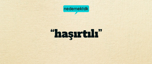 “haşırtılı”