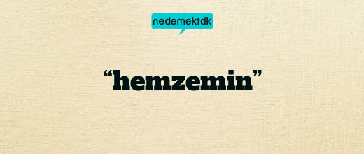 “hemzemin”