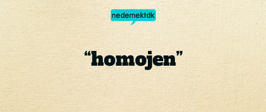 “homojen”