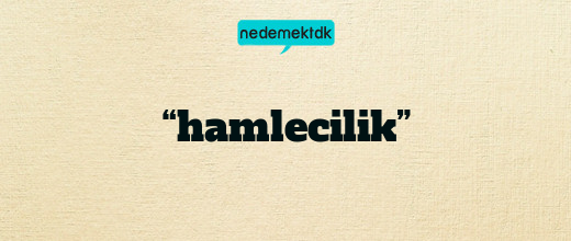 “hamlecilik”