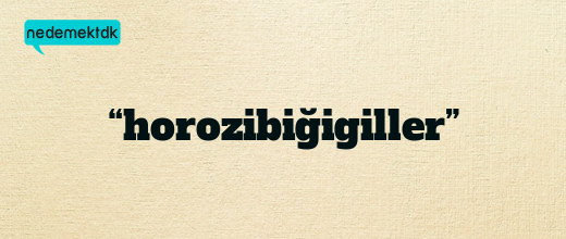 “horozibiğigiller”