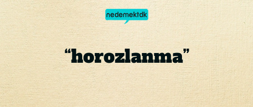 “horozlanma”