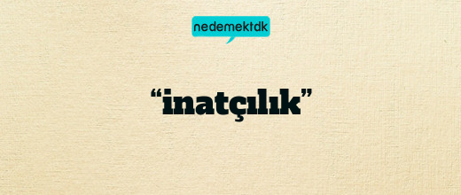 “inatçılık”