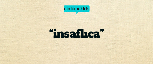 “insaflıca”