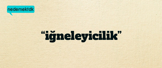 “iğneleyicilik”