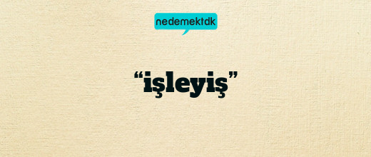 “işleyiş”