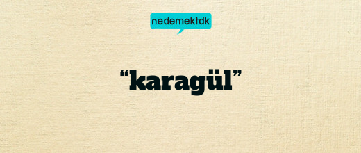 “karagül”