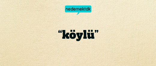 “köylü”