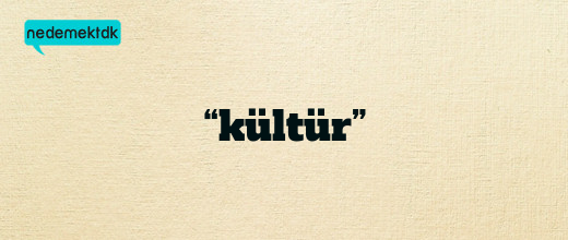 “kültür”