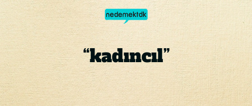 “kadıncıl”