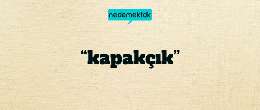 “kapakçık”