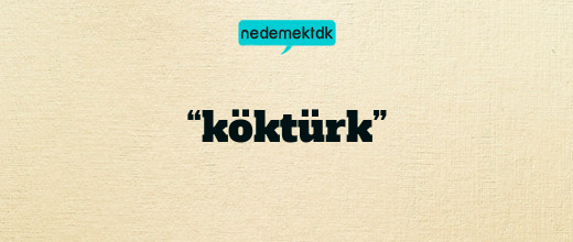 “köktürk”