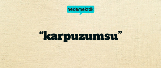 “karpuzumsu”