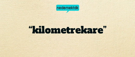 “kilometrekare”