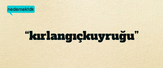 “kırlangıçkuyruğu”