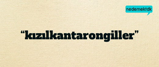“kızılkantarongiller”
