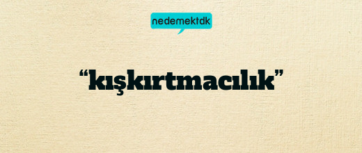 “kışkırtmacılık”