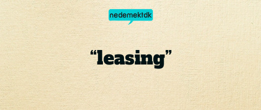 “leasing”