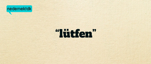 “lütfen”