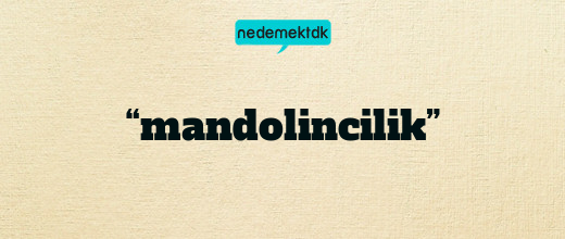 “mandolincilik”