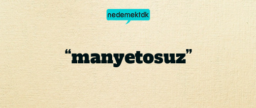 “manyetosuz”