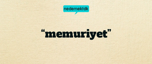 “memuriyet”